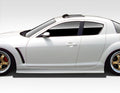 2004-2008 Mazda RX-8 Duraflex X-Sport Body Kit - 4 Piece - Includes X-Sport Front Bumper Cover (109489) Type F Side Skirt Rocker Panels (109485) K-1 Rear Bumper Cover (109488)