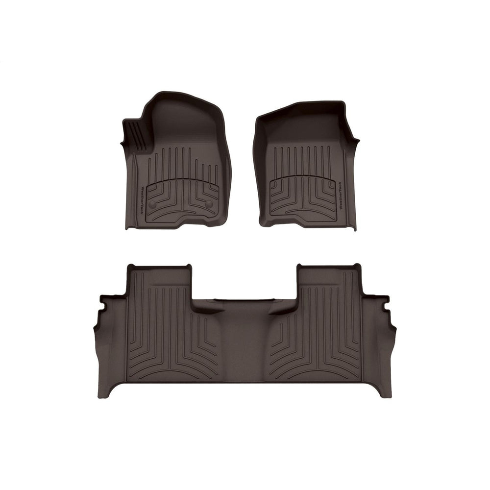 WeatherTech Cocoa Front Rear FloorLiner HP Fits -20-24 Chevrolet GMC 471436-1-8IM