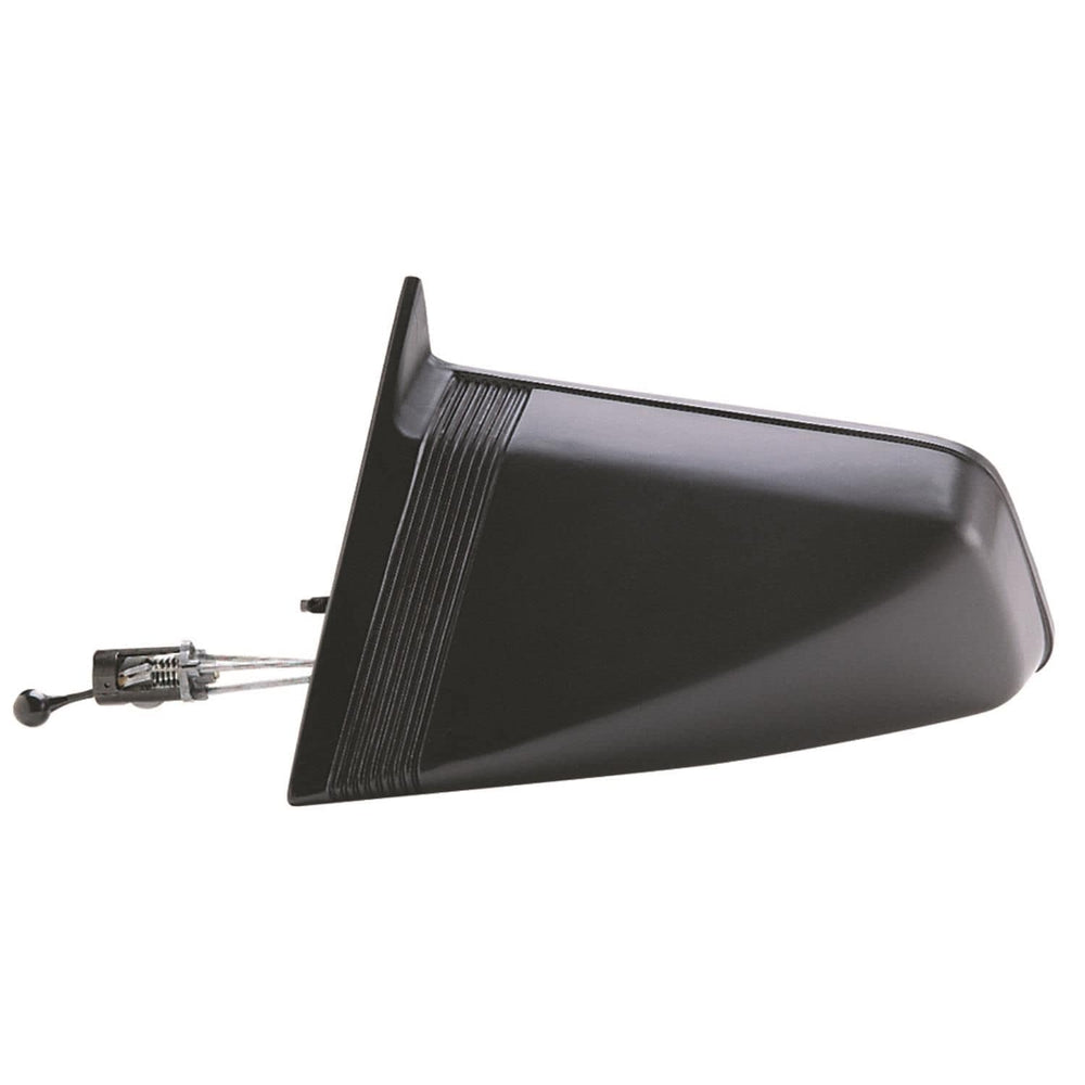 8289 SKYHAWK; 8894 CAVALIER LH MANUAL REMOTE NONFOLDAWAY OE MIRROR BLACK EARLY SQUARE DESIGN