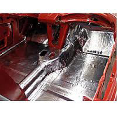 FLOOR PAN CUSTOM INSULATION KIT POLYMER BLACK BACKING SILVER