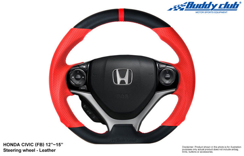 Buddy Club Sport Steering Wheel Civic 12-15 -Leather