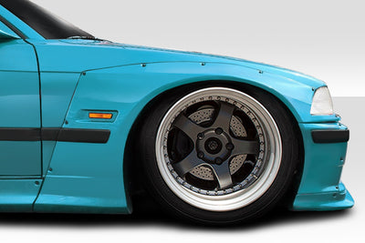1992-1998 BMW 3 Series M3 E36 2DR Duraflex Circuit Wide Body Kit - 8 Piece - Includes Circuit Front Fender Flares (113442) Circuit Side Skirts (113443) Rear Fender Flares (113444)