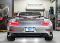 AWE Performance Exhaust and High-Flow Cat Sections for Porsche 991 Turbo - Diamond Black Quad Tips