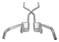 ~(50 lbs. 62X17X13)~ Crossmember Back w/H-Pipe Exhaust System 67-69 Split Rear Dual Exit 2.5 in Intermediate Pipe And Tailpipe Hardware Incl Muffler And Tip Not Incl Pypes Exhaust