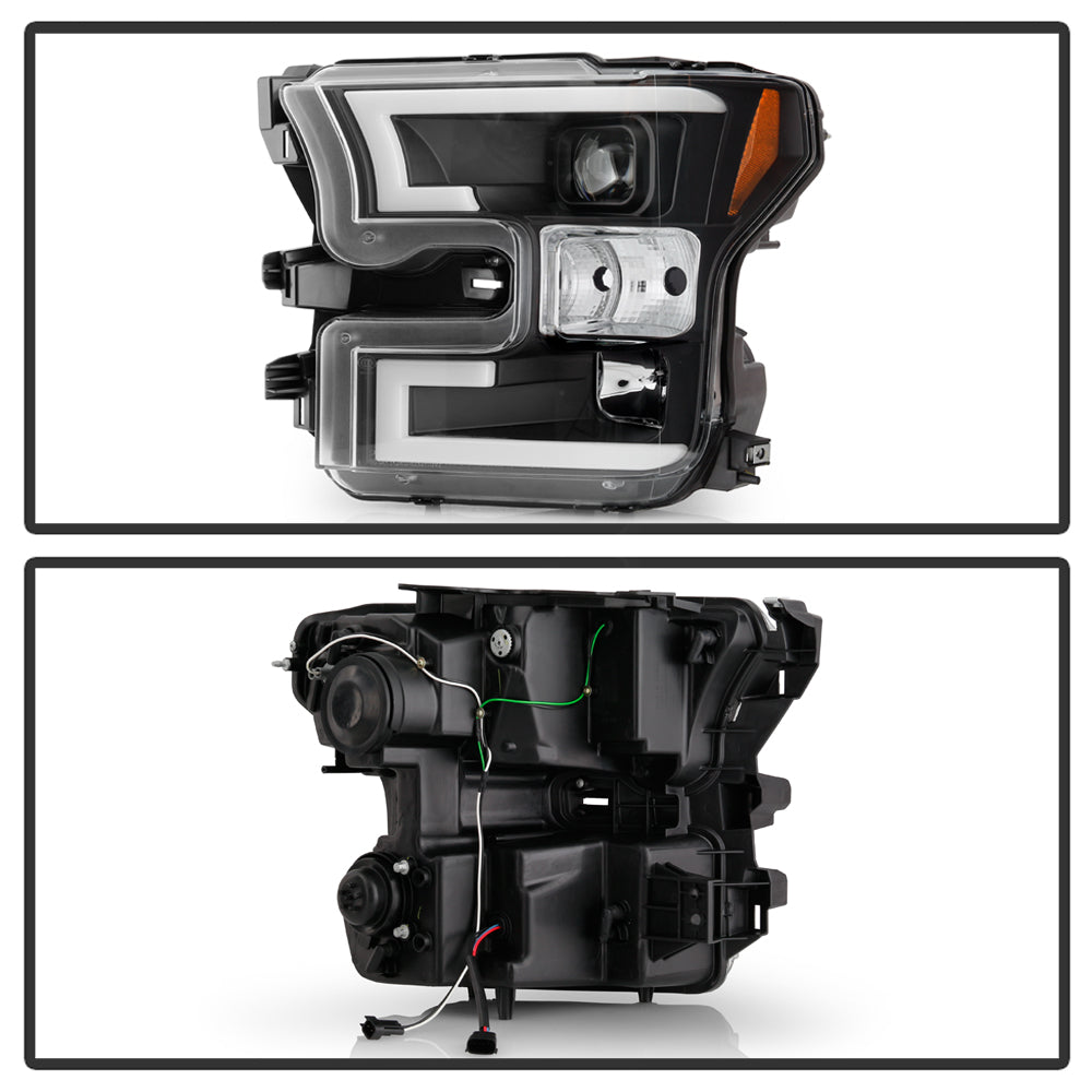 Spyder 15-17 Ford F150 Halogen Model Only High-power LED Headlights - (PRO-YD-FF15015PL-BK)