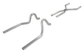 ~(69 lbs. 62X17X13)~ Crossmember Back w/H-Pipe Exhaust System 71-73 Mustang Split Rear Dual Exit 2.5 in Intermediate And Tail Pipe Street Pro Muffler/Hardware Incl Tip Not Incl Pypes Exhaust