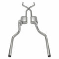 ~(69 lbs. 62X17X13)~ Crossmember Back w/H-Pipe Exhaust System 71-73 Mustang Split Rear Dual Exit 2.5 in Intermediate And Tail Pipe Street Pro Muffler/Hardware Incl Tip Not Incl Pypes Exhaust