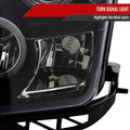 PROJECTOR HEADLIGHT GLOSS BLACK HOU
