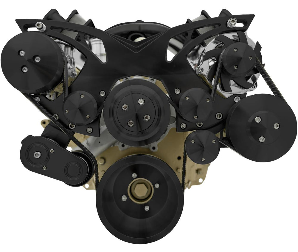 Oldsmobile Style Track Serpentine Kit Black