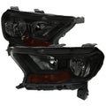 XL XLT MODELS OE STYLE HALOGEN HEADLIGHTS WITH MATTE BLACK HOUSING AND SMOKED LENS - DOES NOT FIT LARIAT MODELS OR LED DAY TIME RUNNING HEADLIGHT MODELS - FIT HALOGEN MODELS ONLY