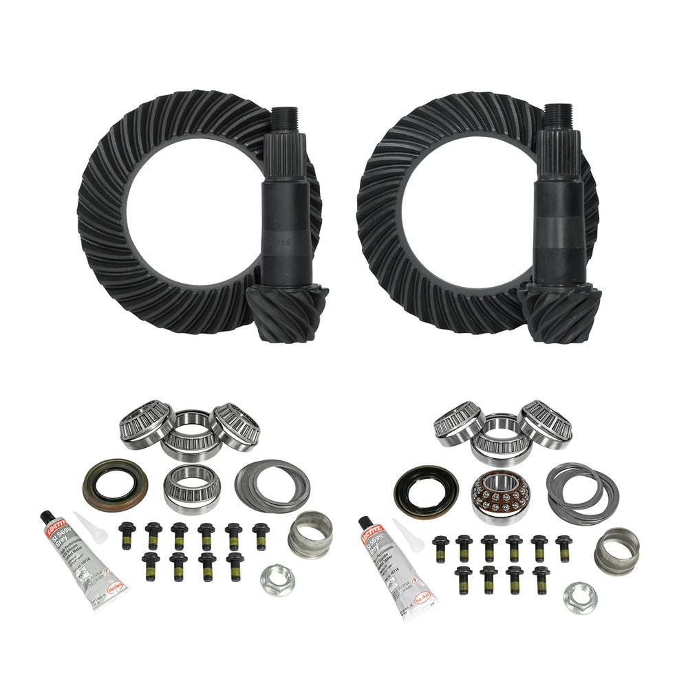 Yukon Gear and Axle Differential Gear and Install Kit Package; 3.73 Ratio; Incl. Front And Rear Ring And Pinion Sets YGK162