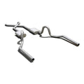 Crossmember Back w X-Pipe Exhaust System 70-71 GTO 68-72 442 Dual Split Rear Valance Exit 2.5 in Intermediate And Tail Pipe Turbo Pro Mufflers And Hardware Incl Tip Not Incl Pypes Exhaust