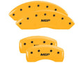 Set Of 4 Caliper Covers Engraved Front And Rear MGP Yellow Finish Black Characters 2017-2017 Toyota Corolla MGP Caliper Covers