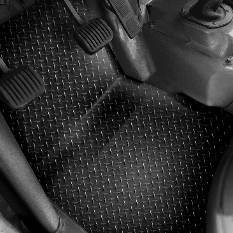 Floor Boards: 1987-1996 Jeep Wrangler, YJ diamond tread; black powder coated