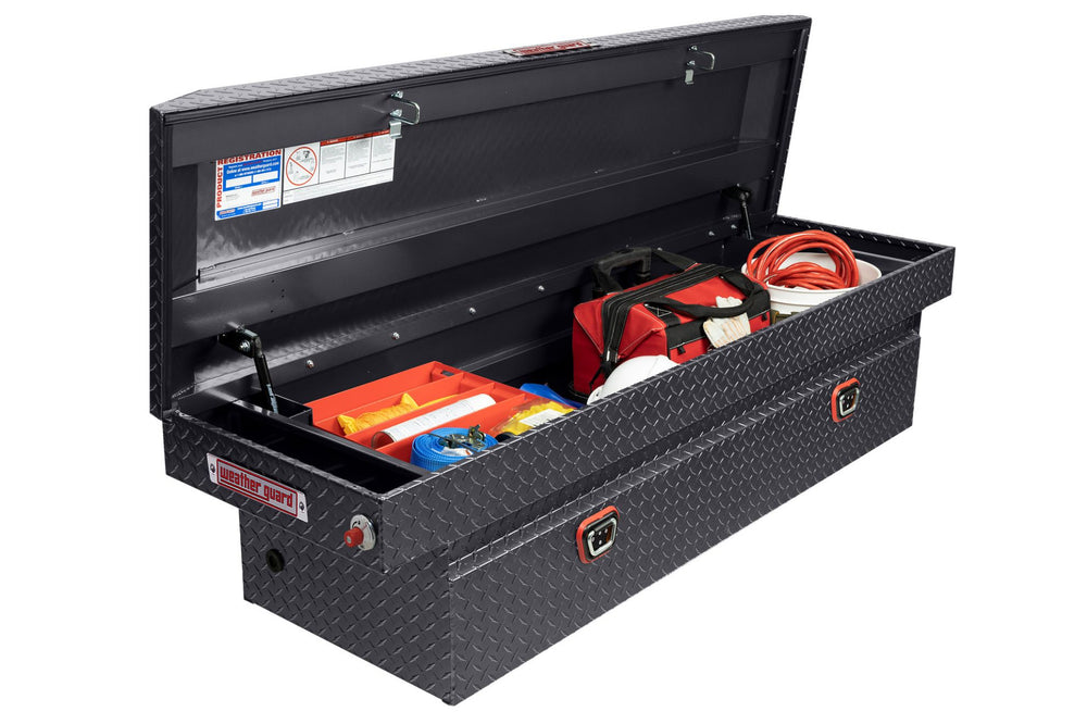SADDLE BOX ALUMINUM FULL EXTRA WIDE GUNMETAL GRAY 15.5 CU FT