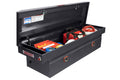 SADDLE BOX ALUMINUM FULL EXTRA WIDE GUNMETAL GRAY 15.5 CU FT