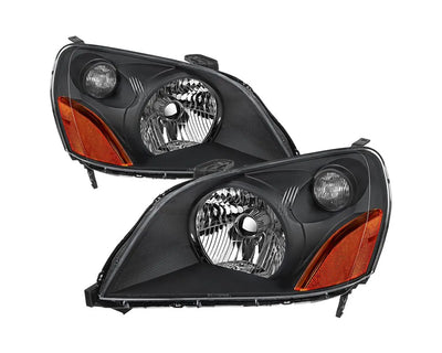 HEADLIGHTS MATTE BLACK HOUSING CLEAR LENS
