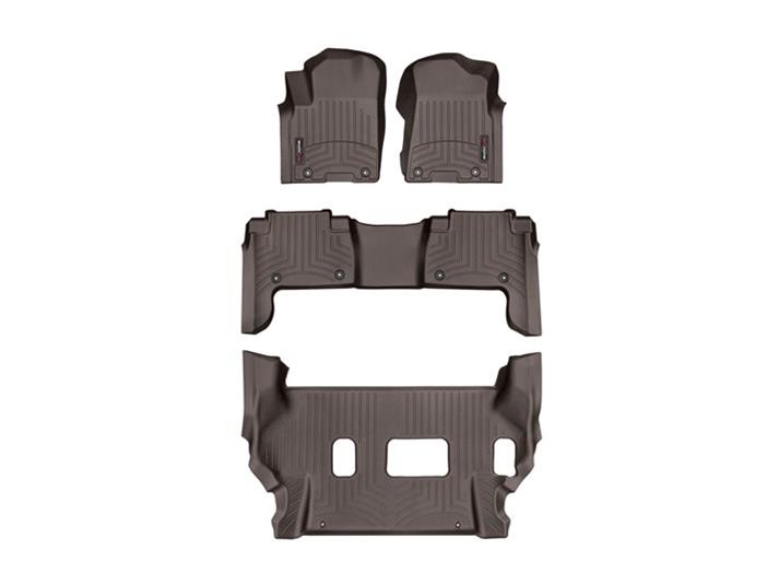 WeatherTech Cocoa Front Rear and Rear Floorliners Fits -20-24 QX80 471502-1-2-479562