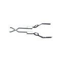Crossmember Back w X-Pipe Exhaust System 64-74 GM A Body Split Rear Dual Exit 3 in Intermediate And Tail Pipe 304 Stainless Race Pro Mufflers Hardware Incl Tip Not Incl Pypes Exhaust