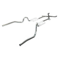 Crossmember Back w Xchange Exhaust System 70-71 GTO 68-72 442 Split Rear Dual Exit 2.5 in Intermediate And Tail Pipe w Valance Cutouts Hardware Incl Muffler And Tip Not Incl Pypes Exhaust
