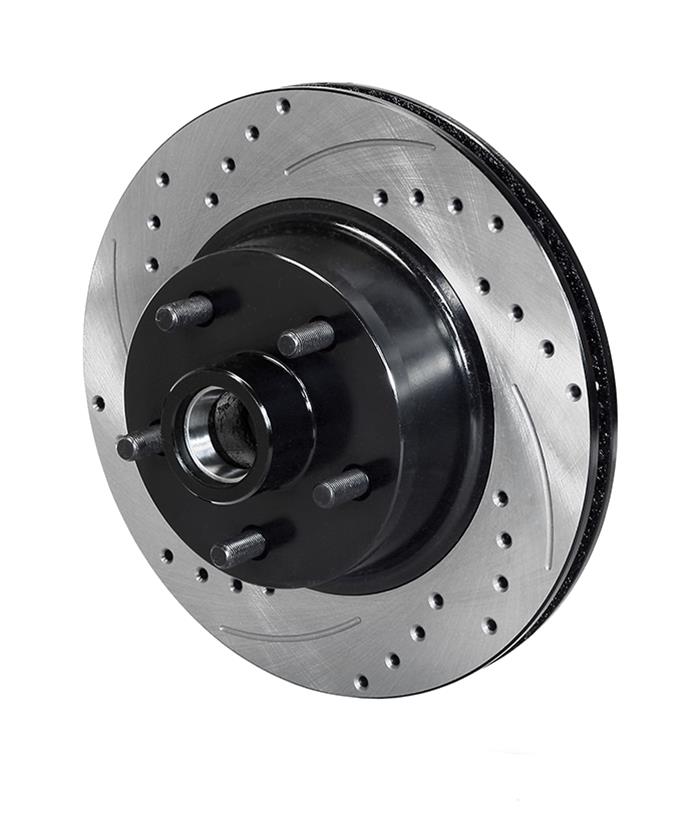 Wilwood 70-73 Ford Mustang 5x4.5 SRP Drilled Performance Front Rotor & Hat L/H - Black