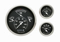 57 CHEVY 6 GAUGE SET BLACK-LS