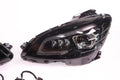 W204 FULL LED PROJECTOR HEADLIGHTS BLACK HOUSING SMOKED LENS SWITCHBACK LED LIGHT BAR LED SEQUENTIAL SIGNAL WITH CONVERTER FOR HID - HALOGEN AND XENON MODELS