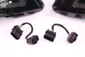 W204 FULL LED PROJECTOR HEADLIGHTS BLACK HOUSING SMOKED LENS SWITCHBACK LED LIGHT BAR LED SEQUENTIAL SIGNAL WITH CONVERTER FOR HID - HALOGEN AND XENON MODELS