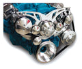 Pontiac V8 Style Track Serpentine Kit Black