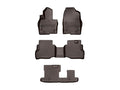 WeatherTech Cocoa Front Rear and Rear Floorliners Fits -20-23 CX-9 47972-1-2-3