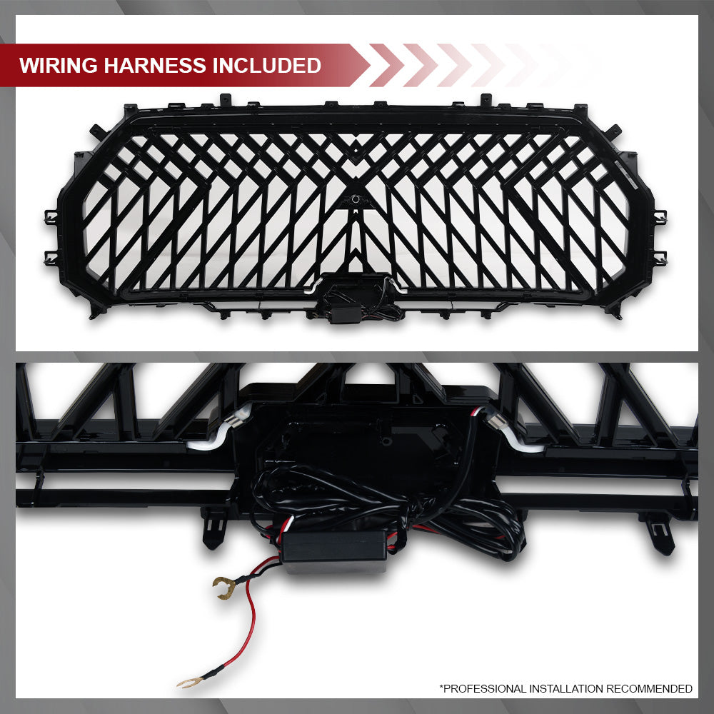 22C TUNDRA LED MESH GRILLE GLOSS BLACK