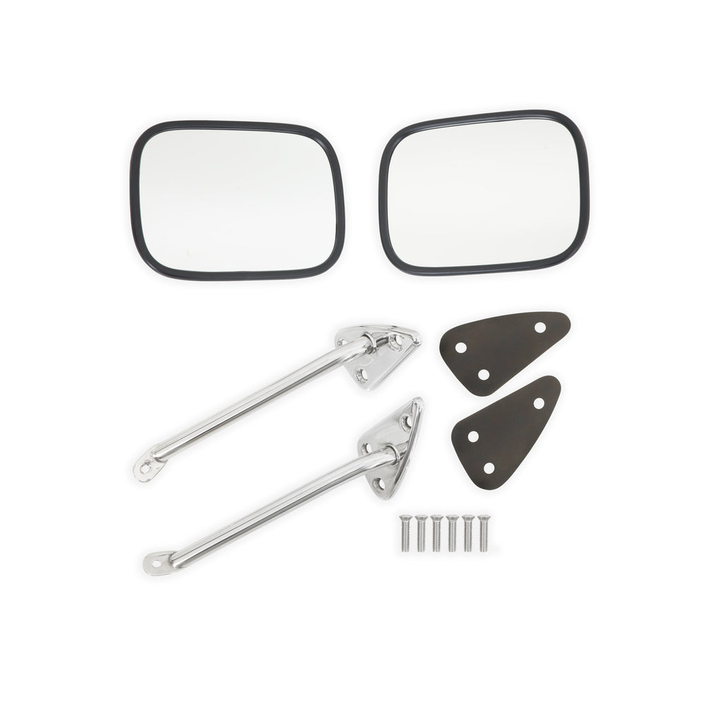 6066 CHEVY/GMC C10 BROTHERS TRUCKS MIRROR SET STAINLESS RECTANGLE