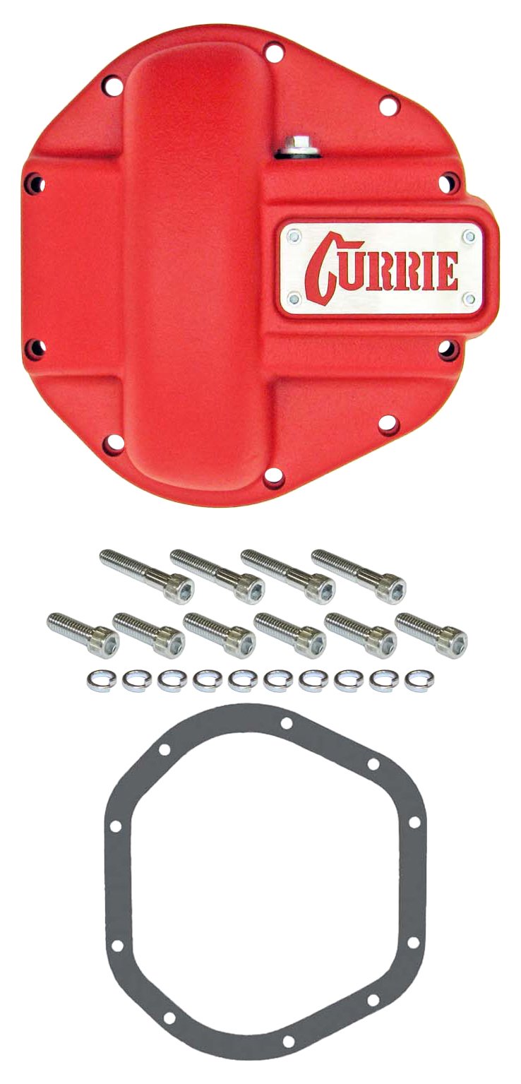 ~(13 lbs. 11X11X5)~ RockJock 44 Iron Differential Cover Textured RED