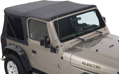 Overland Vehicle Systems Replacement Soft Top Without Upper Doors - Black Diamond - TJ