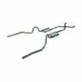 Crossmember Back w X-Pipe Exhaust System 70-71 GTO 68-72 442 Dual Split Rear Valance Exit 2.5 in Intermediate And Tail Pipe Violator Mufflers And Hardware Incl Tip Not Incl Pypes Exhaust