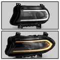 2223 CHARGER (NO SIDE LOGO) W/LED SIGNAL DRL SWITCHBACK HALOGEN HEADLIGHT OE