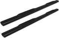 0521 FRONTIER KING CAB 5IN OVAL STYLE SLIDE TRACK RUNNING BOARDS BLACK TEXTURED ALUMINUM