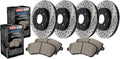 Street Axle Pack, Drilled & Slotted, 4 Wheel
