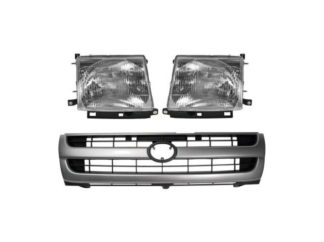 GRILLE ASSY 2WD; BLACK & SILVER; EXCEPT PRERUNNER; W/O COLORKEYED PACKAGE TOYOTA TACOMA 9700