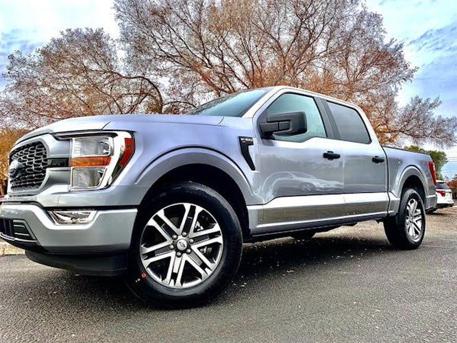21C F150 CREW CAB 6.5FT BED STAINLESS STEEL ROCKER PANEL COVER 4.5IN WIDE 12 PIECE KIT SP FIT
