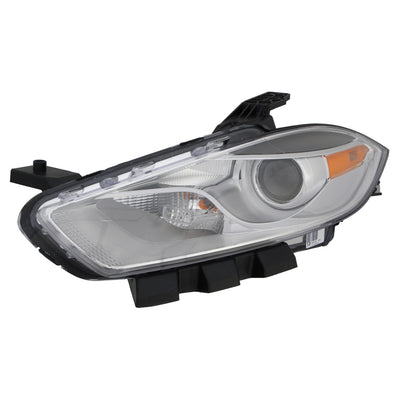 LH HEADLAMP LENS/HOUSING; HALOGEN; CHROME TRIM; DART 1315