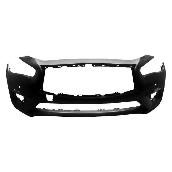 CAPA FRT BUMPER COVER W/O OBJECT SENSOR;PRIME INFINITI Q50 HYBRD 1818;Q50 PURE|LUXE 1820