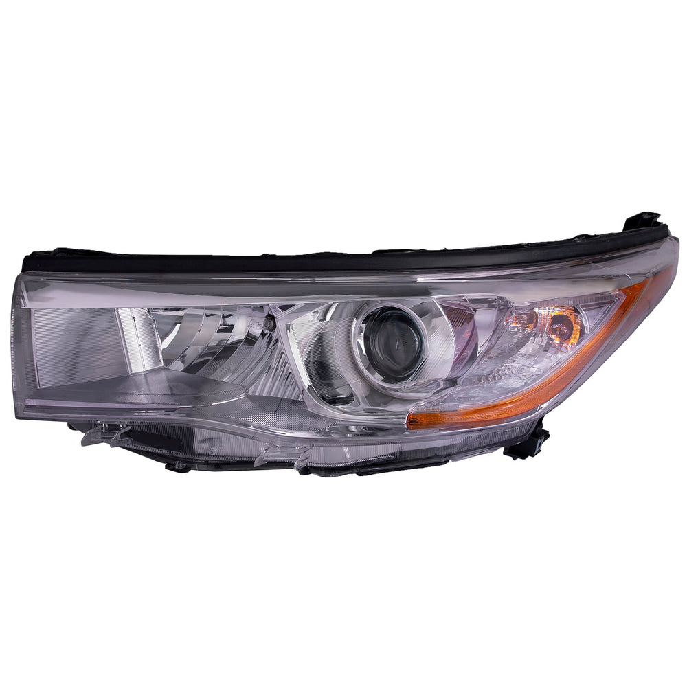 LH HEADLAMP ASSY COMPOSITE; HYBRID; W/SMOKED CHROME ACCENT; HIGHLANDER 1416