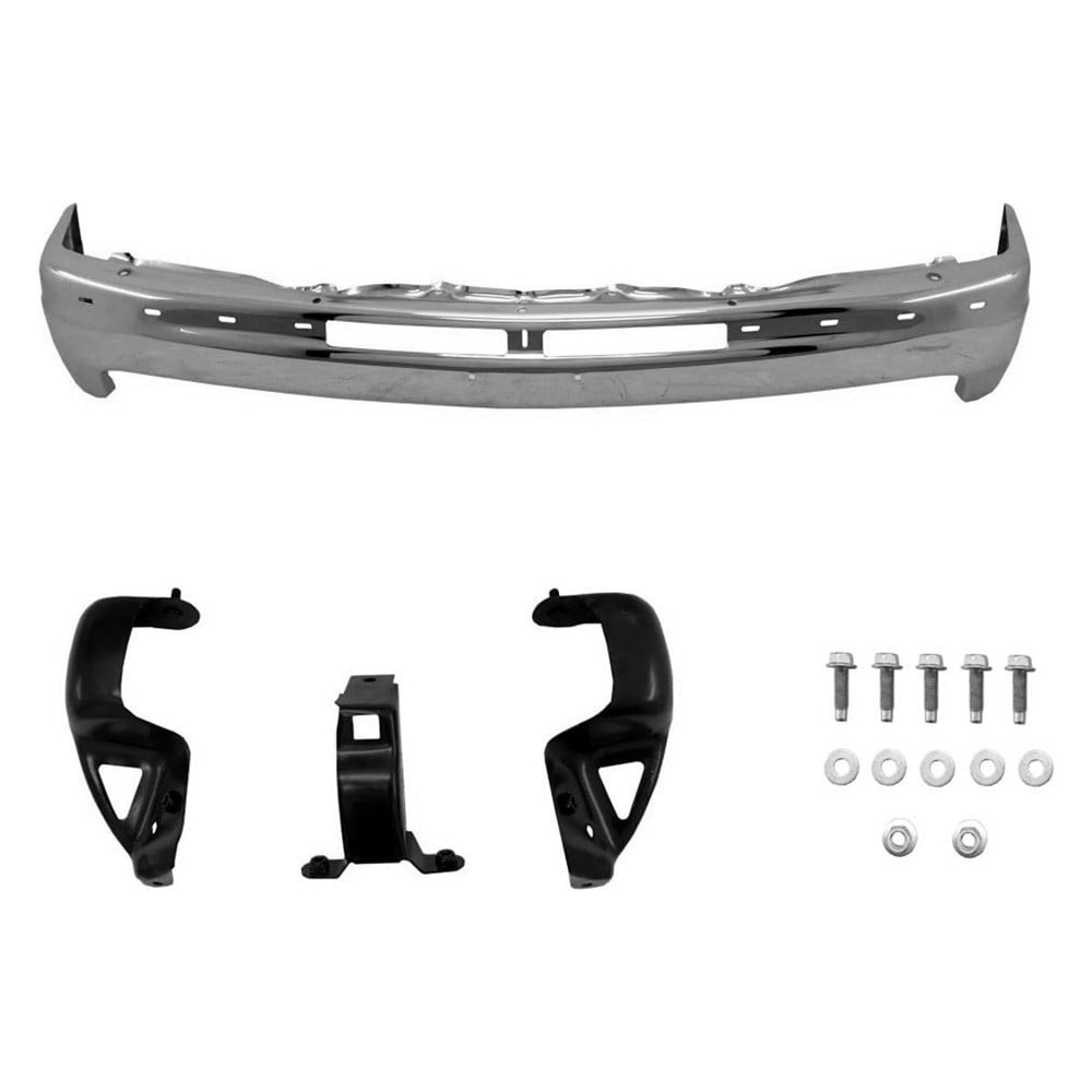 FRT BUMPER ASSY W/BRACKETS; CHROME; CHEVROLET TAHOE/SUBURBAN 1500/2500 0006; SILVERADO 1500 9902
