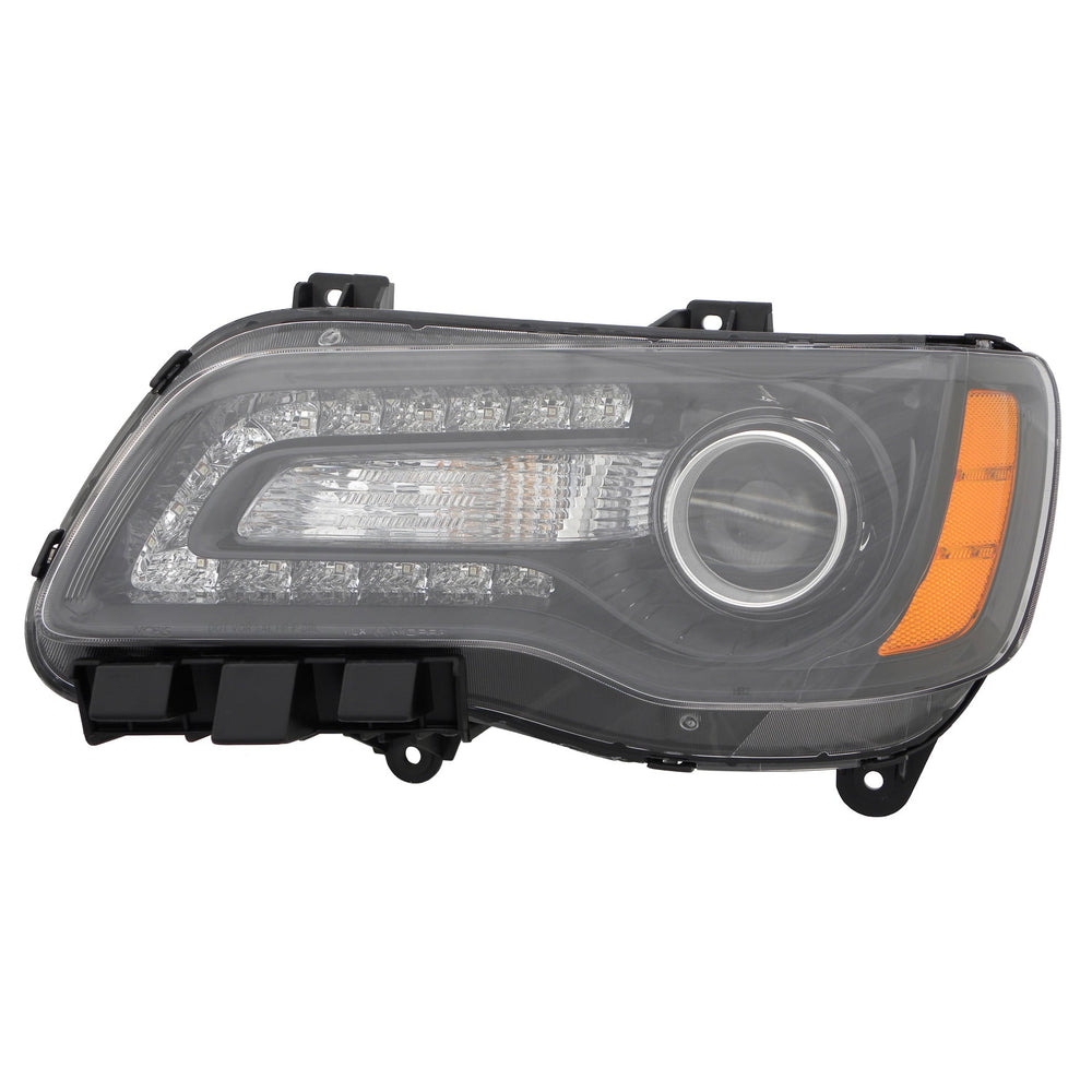 LH HEADLAMP ASSY COMPOSITE; HALOGEN; BLACK BEZEL; 300 1214