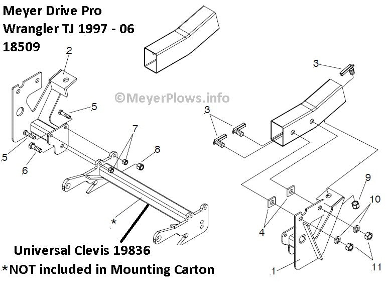 9706 WRANGLER MOUNTING KIT