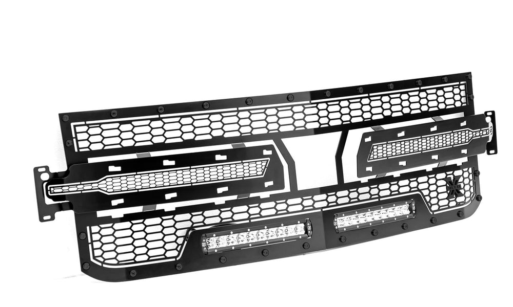 1921 SILVERADO 1500 NOT CUSTOM TRAILBOSS WORK TRUCK STEALTH LASER TORCH GRILLE BLK 1 PC REPLACEMENT
