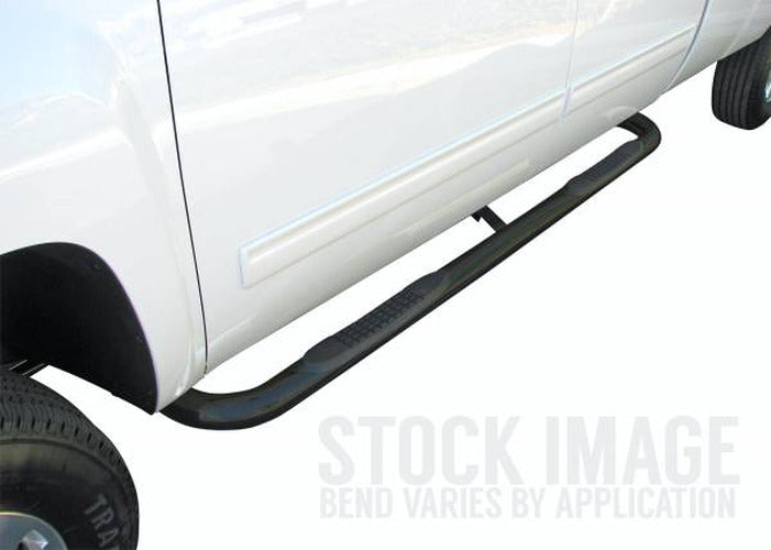 0718 TUNDRA DOUBLE CAB 3IN ROUND BLACKOUT SERIES SIDEBARS BLACK STAINLESS STEEL