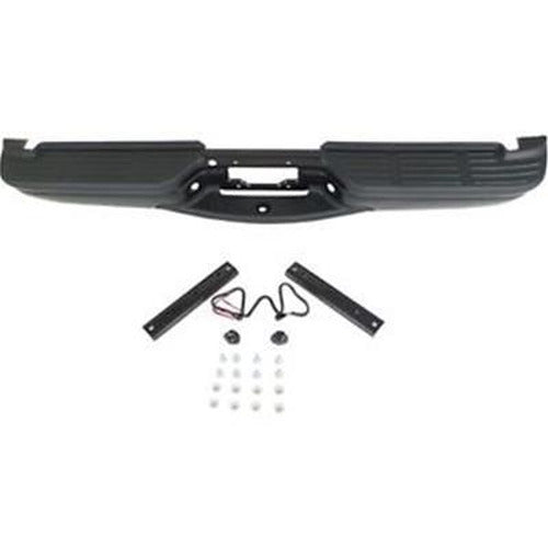 RR STEP BUMPER ASSY FACT STYLE(P) BLK W/PADS&BRKTS W/O RR OBJECT SENSOR F SRS SUPERDUTY P/U 9907