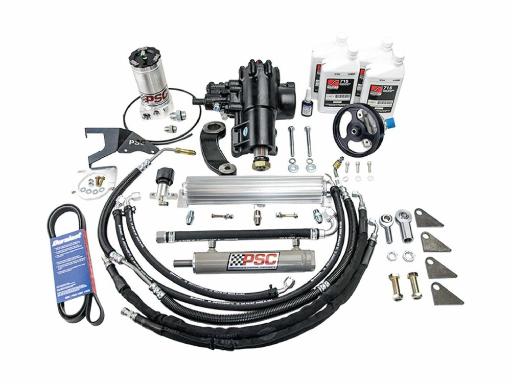 Cylinder Assist Steering Kit 2007-11 Jeep JK 3.8L EGH (Aftermarket 6.75 Stroke Axles) No Tie Rod Clamp